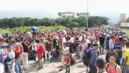 Ingreso de venezolanos en zona de frontera