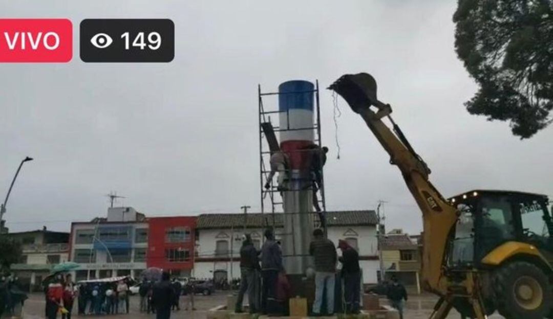 Estatua de Simón Bolivar en Pupiales