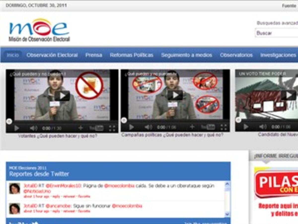 La MOE restableció el funcionamiento de su sitio en Internet