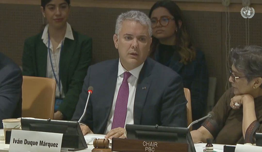 No están auditando el proceso de paz, son parte de él: Duque ante ONU
