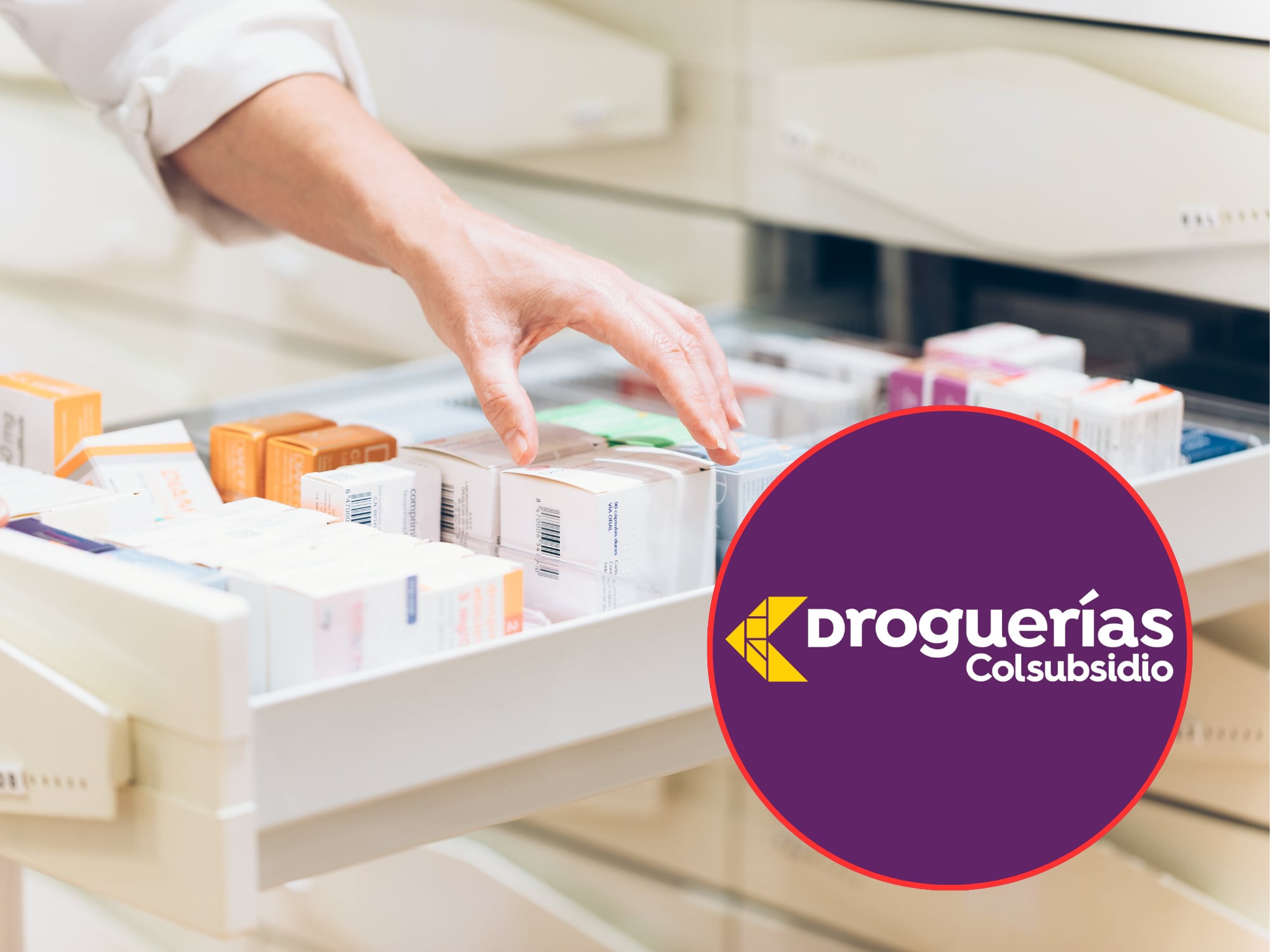 Medicamentos de Droguerías Colsubsidio. Fotos: Getty Images y Colsubsidio.