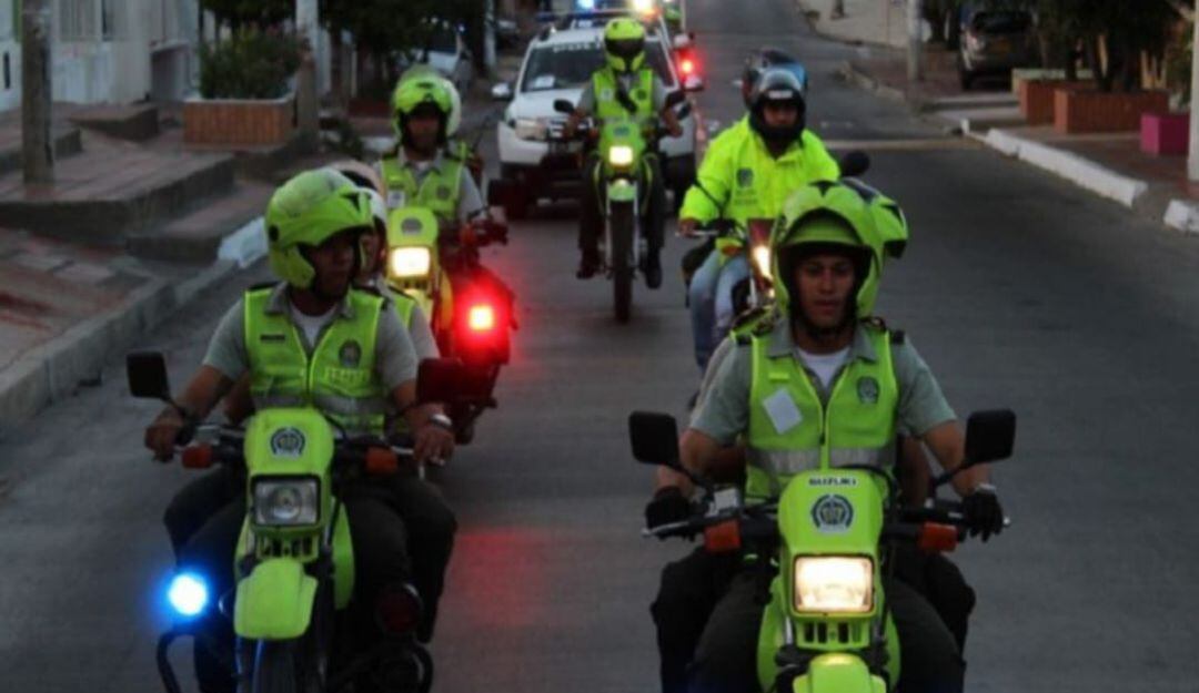 Patrullajes de la Policía en Barranquilla