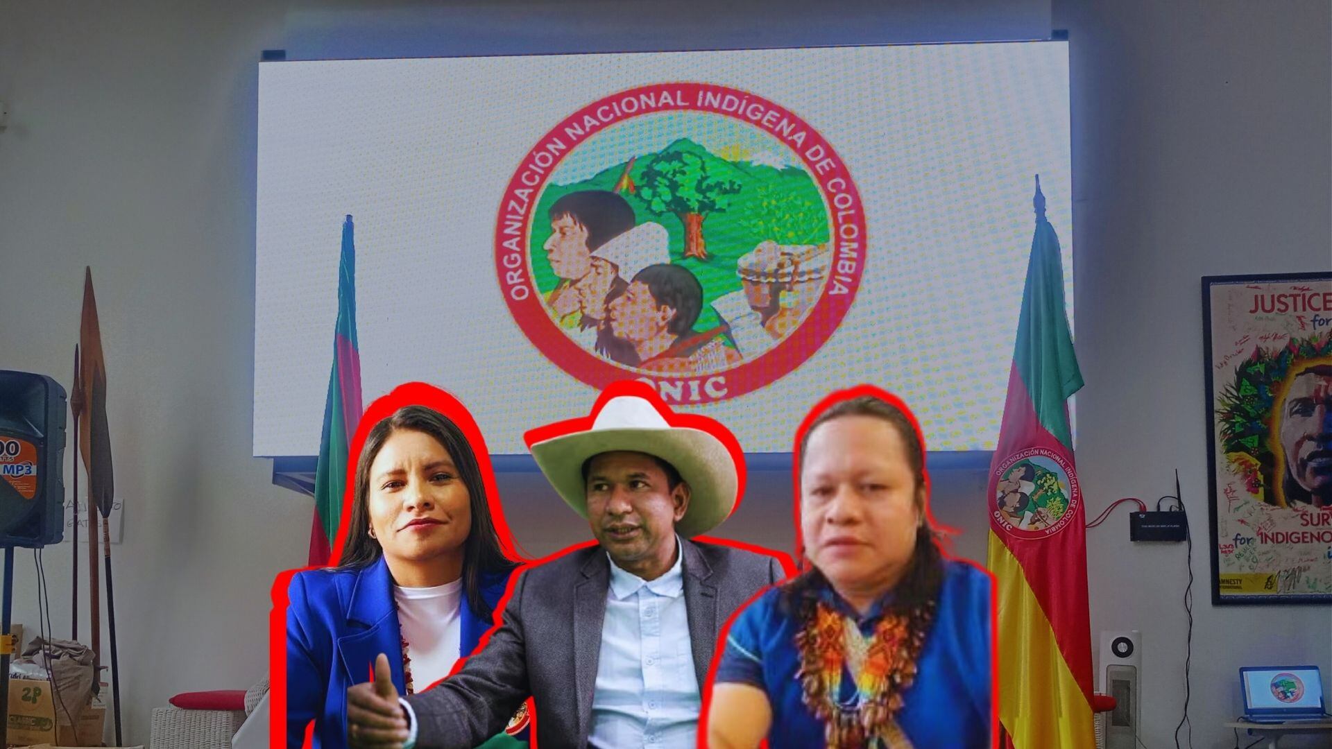 Sandra Perdomo, Rosalino Guarupe Joropa y Milton Pirangia consejeros de la ONIC