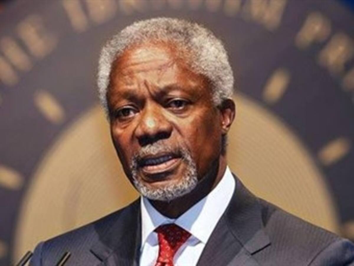 Kofi Annan condenó doble atentado en Siria