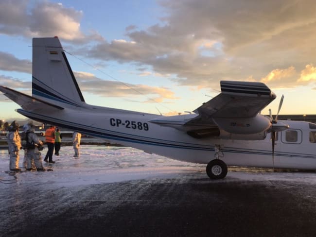 Avioneta aterriza de emergencia en el aeropuerto El Dorado