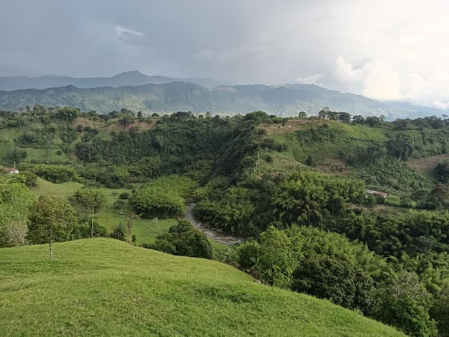 Los hermosos paisajes de la cordillera de los andes del Quindío, desde Armenia. Foto: Adrián Trejos