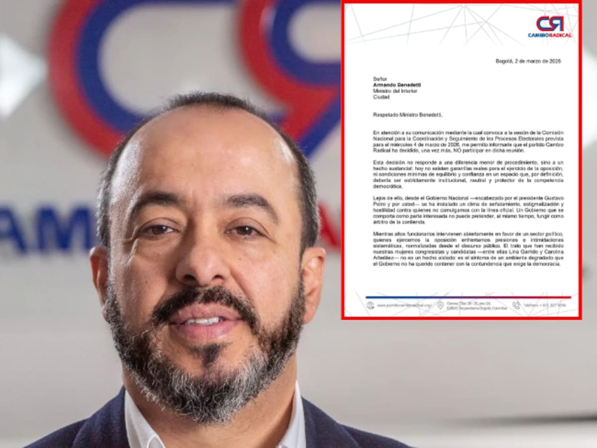 Cambio Radical rechazó invitación del Gobierno a reunión del comité electoral: “No hay garantías”