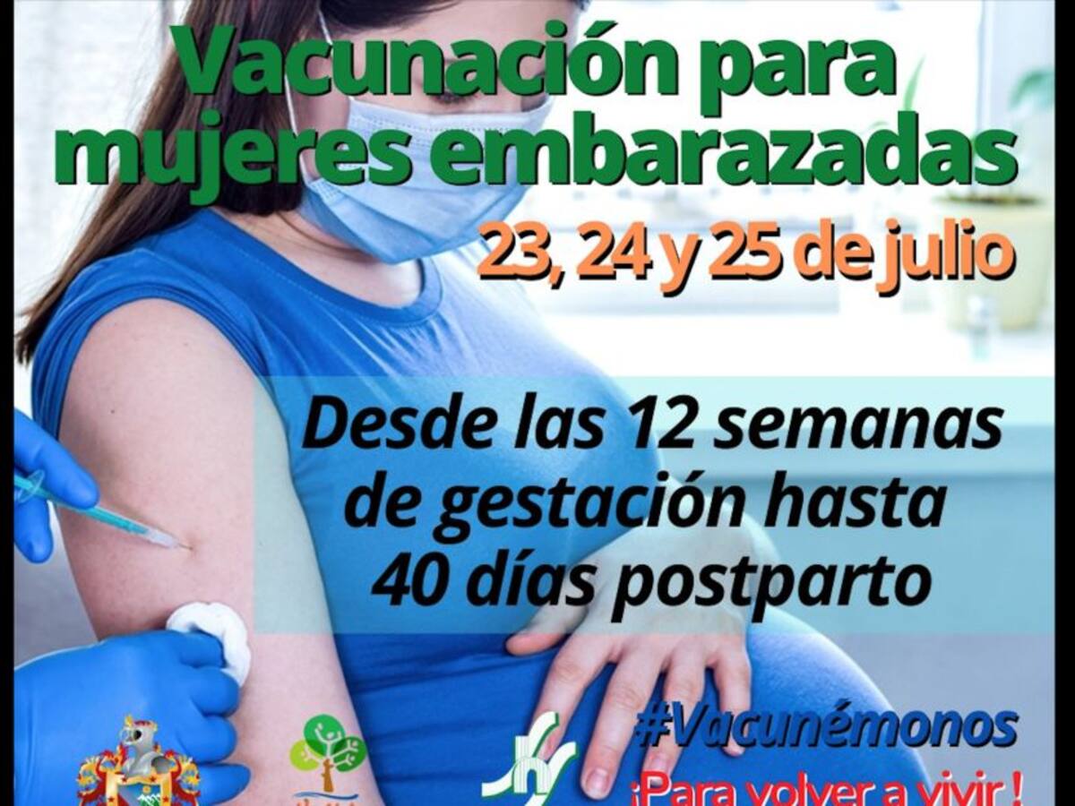 Mujeres gestantes a vacunarse contra la COVID-19