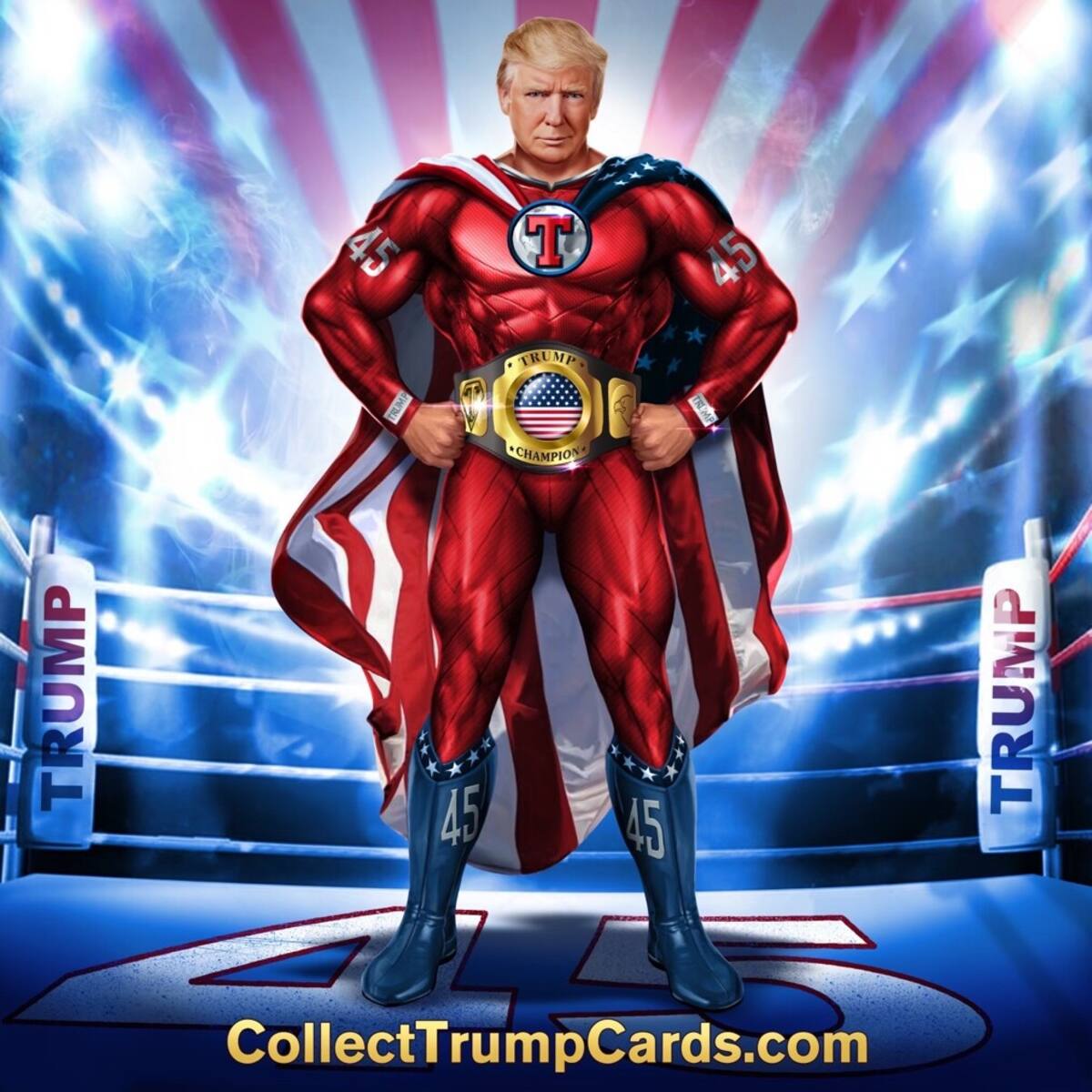 Donald Trump se vuelve “superhéroe” en una tarjetas coleccionables digitales