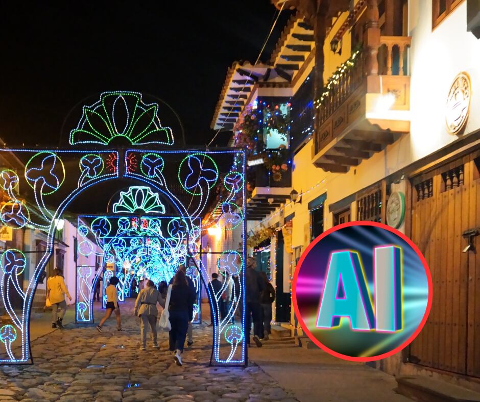 Luces navideñas en Villa de Leyva (Getty Images)
