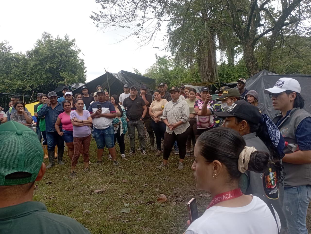 Por lo menos 140 personas invadieron un predio que pertenece al Fondo de Reparación de Víctimas en Puerto Boyacá / Foto: Suministrada.