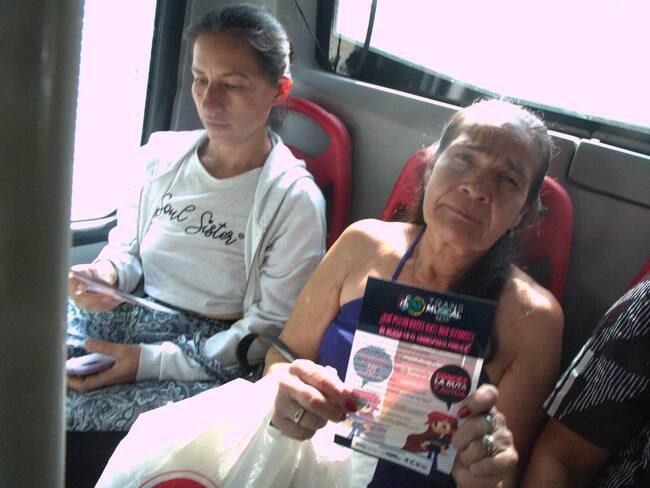 En Ibagué se realiza campaña contra el abuso sexual en el transporte público