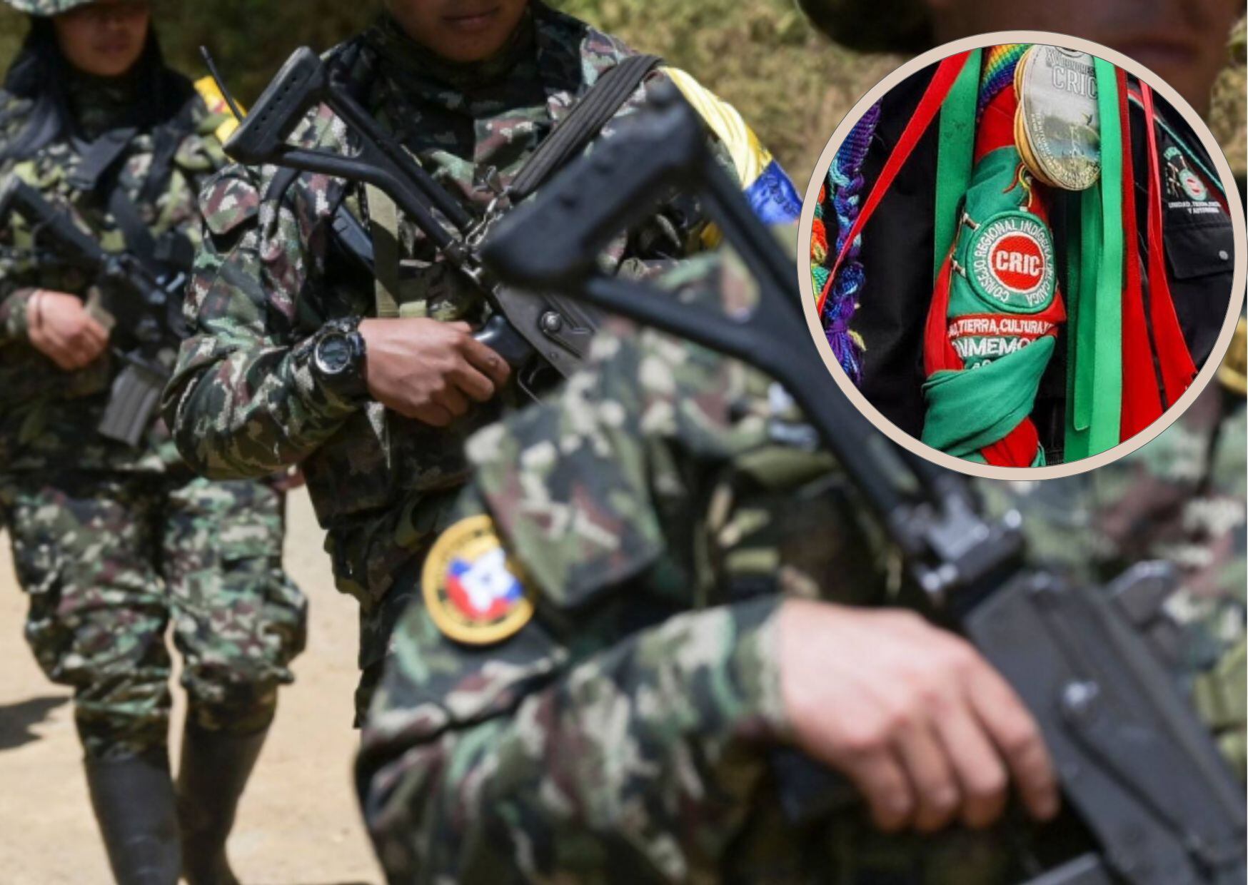 Disidencias FARC y el CRIC. Cortesía.