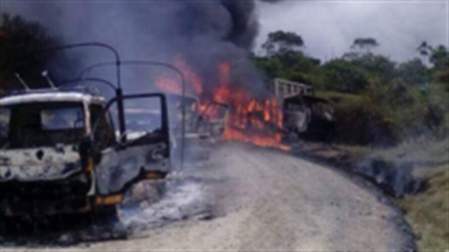 Paro armado. Foto: En Twitter: @davidbarguil