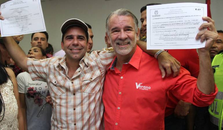 Alex Char y Eduardo Verano, mandatarios electos en Barranquilla y Atlántico.