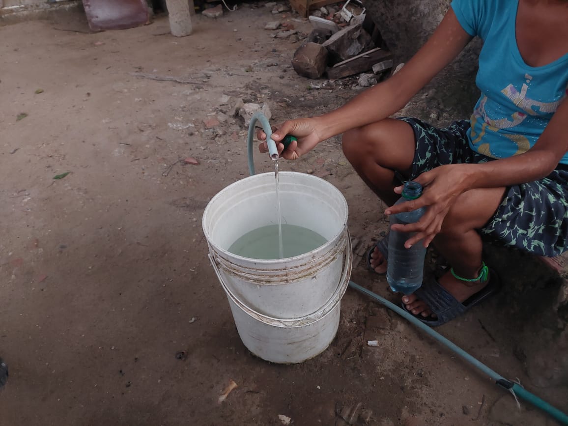 Usuarios afectados por el servicio de agua en Cereté./ Foto: Caracol Radio
