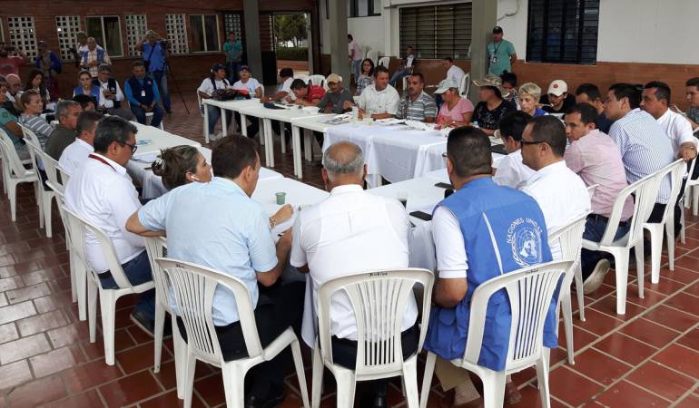 Encuentro con campesinos de las protestas