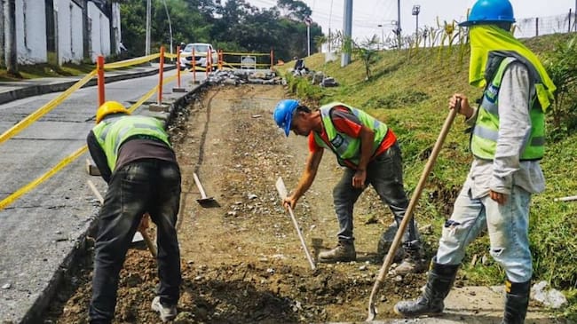 Mantenimiento de malla vial en Manizales. Crédito: Secretaría de Infraestructura