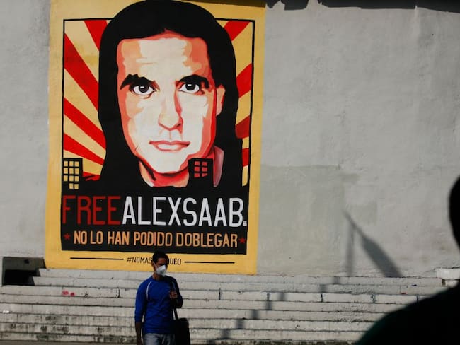 Carteles que piden liberación de Alex Saab