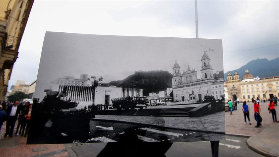 Conmemoración de la toma del Palacio de Justicia. Foto: Colprensa/Mauricio Alvarado