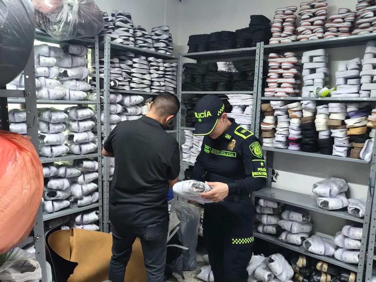 Descubren en Pereira casa usada como fábrica clandestina de calzado falsificado