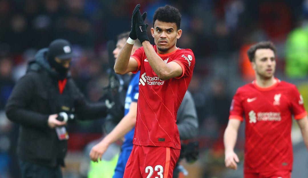 Luis Díaz tras su debut como jugador del Liverpool ante el Cardiff City.