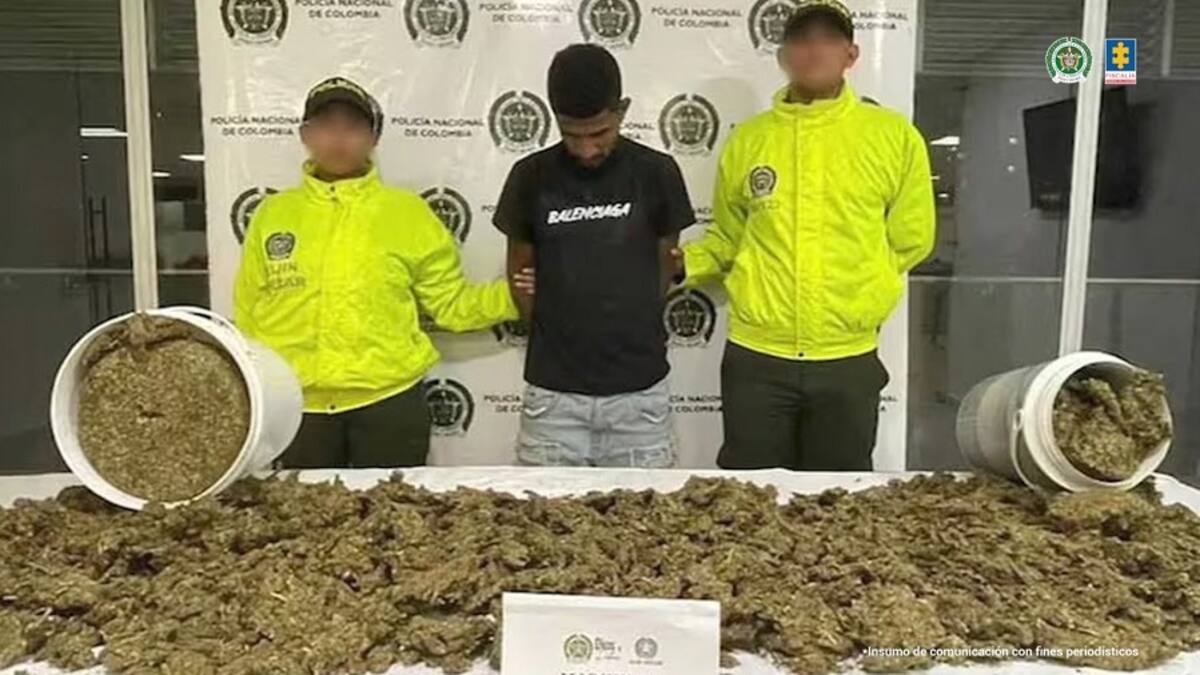A prisión hombre que transportaba nueve kilos de marihuana en baldes, en Cartagena