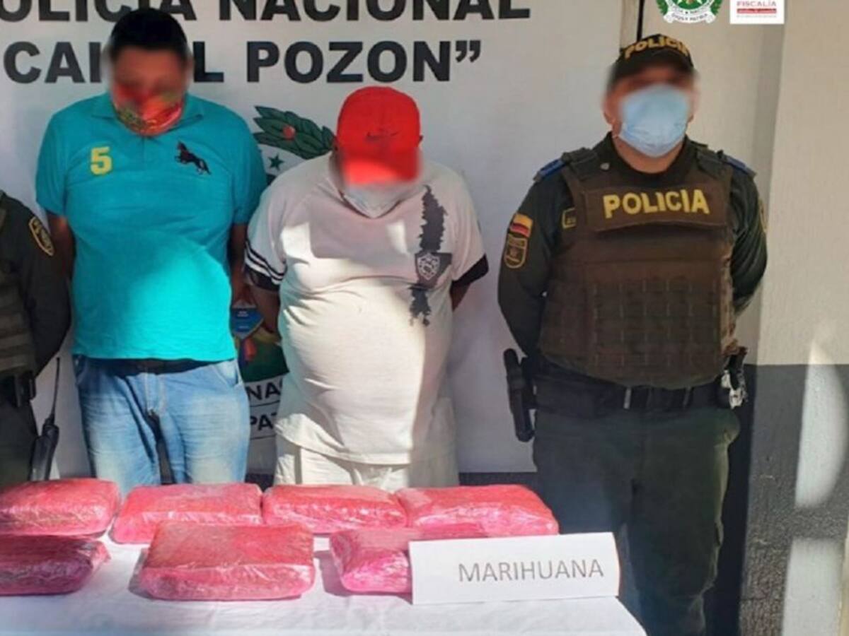 A la cárcel dos hombres por presuntamente llevar marihuana en Cartagena