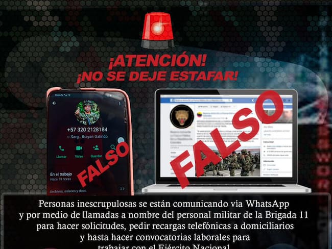 Alertan por estafas a nombre de la Brigada 11 del Ejército en Sucre y Córdoba