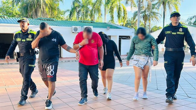 Robos cometidos en Florencia, Armenia, Bogotá, Cali, Neiva. Foto Policía Neiva.