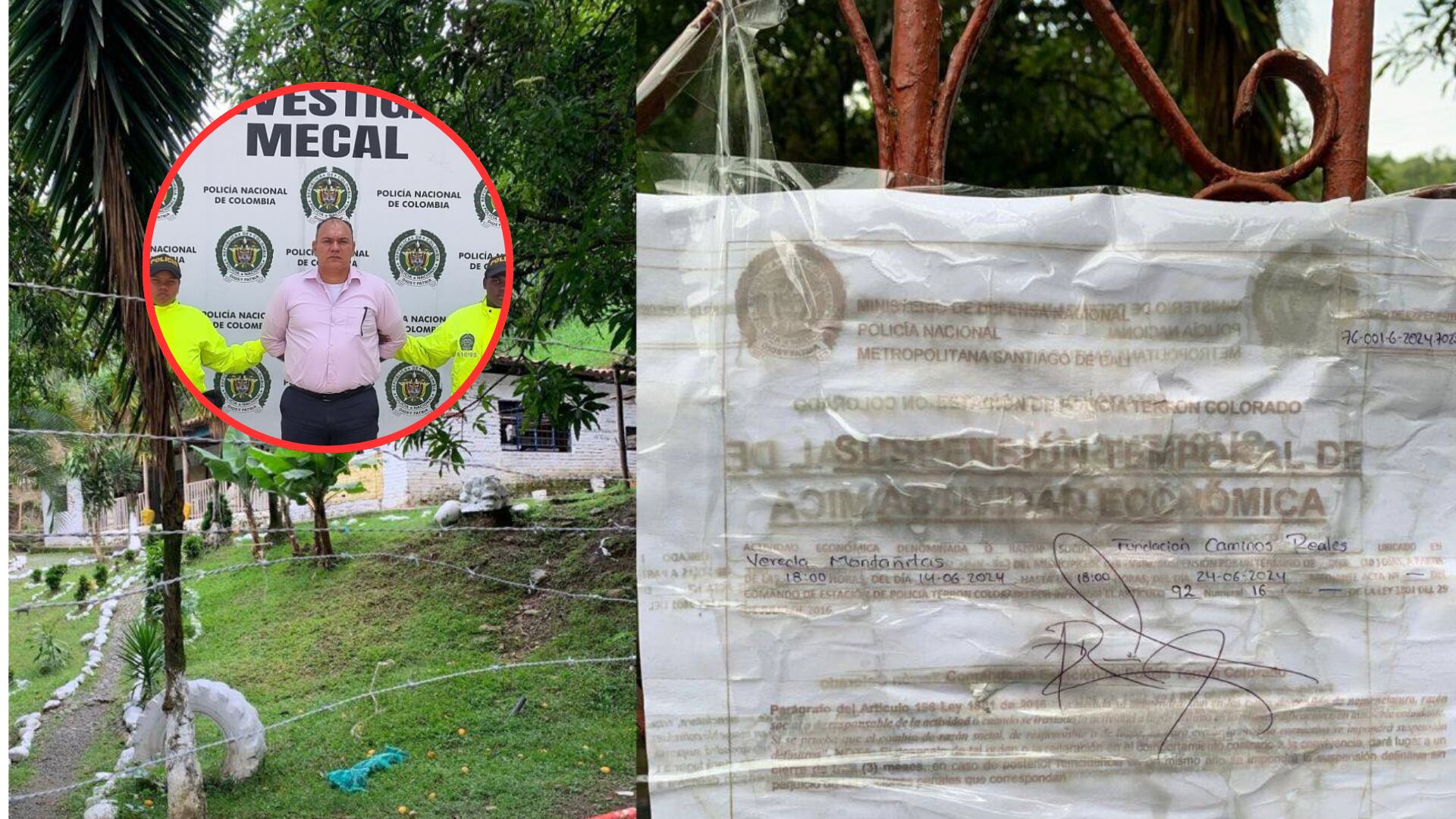 Captura director Fundación Caminos Reales - Caracol Radio Cali / Policía