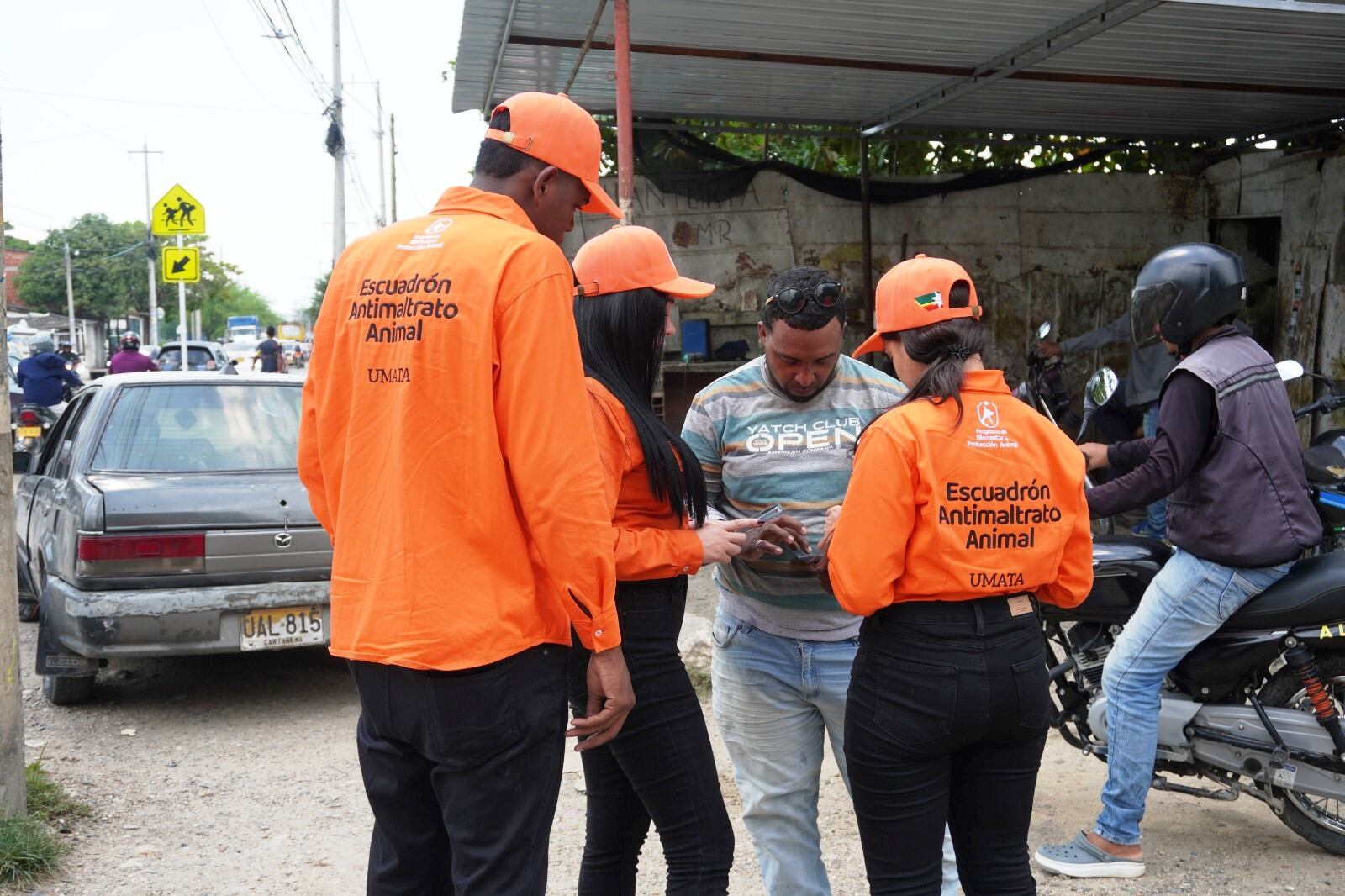 Búsqueda casa a casa para localizar a perra en condición vulnerable en Cartagena