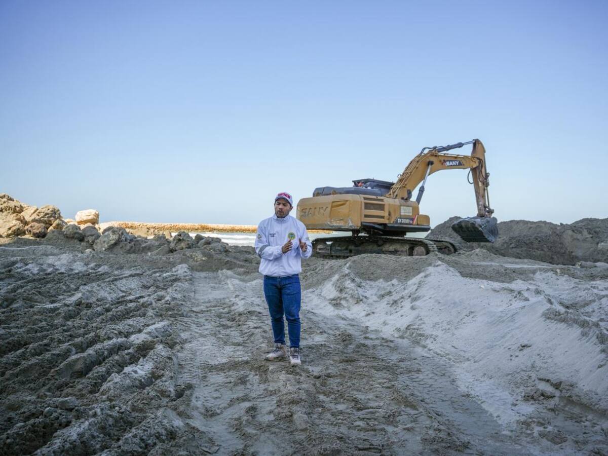 Obras de protección costera en Playa 2 alcanzan un avance del 90 % en Bocagrande