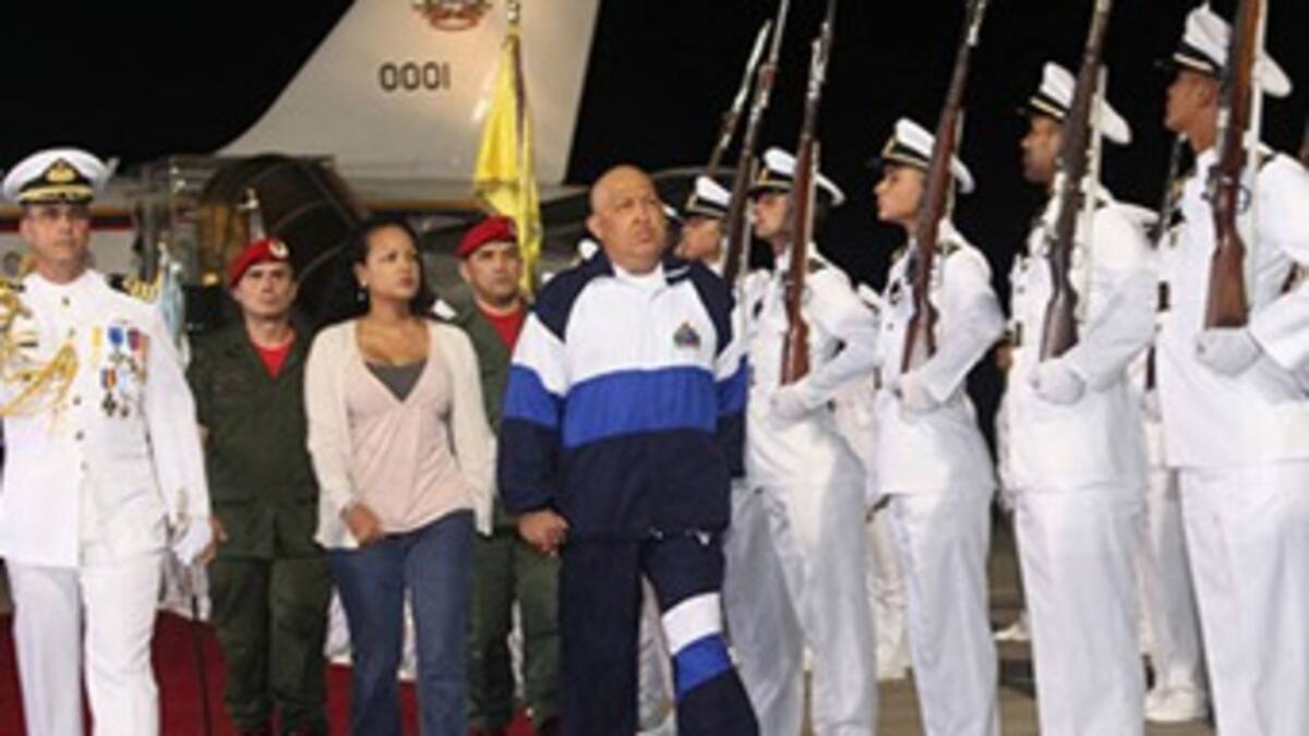 Chávez está en Venezuela tras segunda fase de radioterapia en Cuba