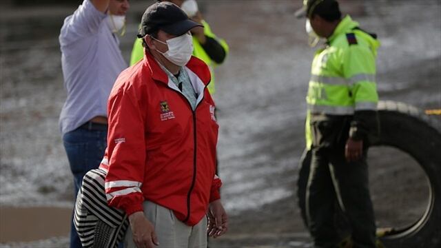 Contaminación por incendio en bodega de llantas en Fontibón. Foto: Colprensa