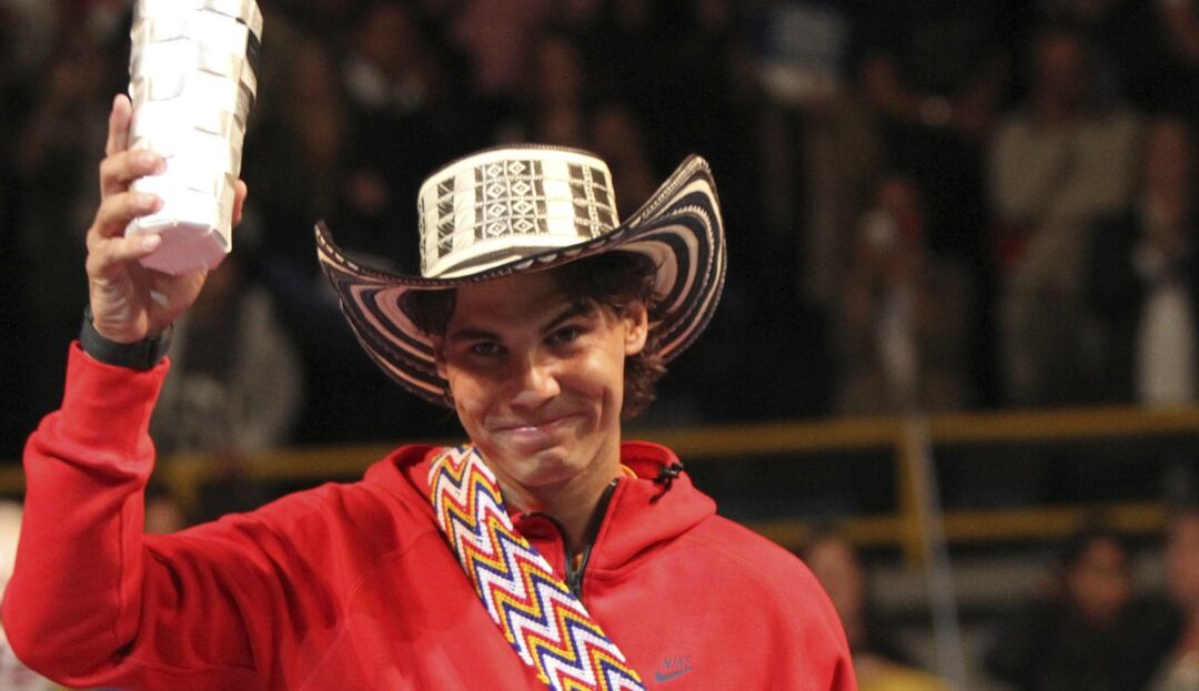 Rafael Nadal durante su visita a Colombia en el 2011.