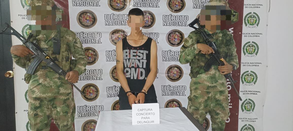 Captura alias 'El Mono'. Foto: cortesía Décimo Cuarta Brigada del Ejército.