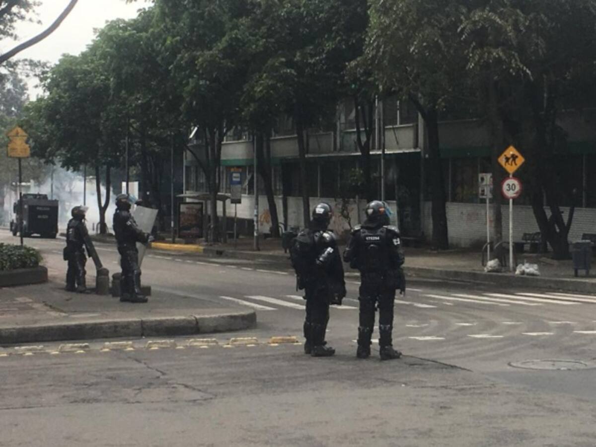 Disturbios en las inmediaciones de la Universidad Pedagógica
