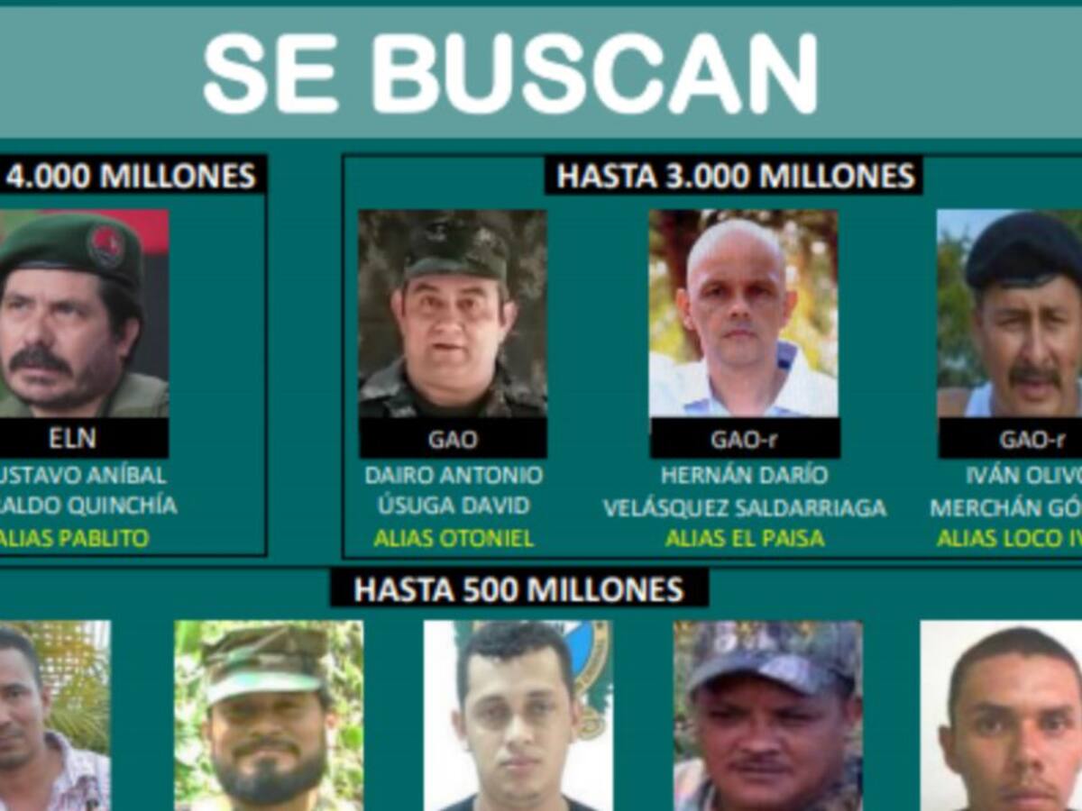 Recompensa de hasta cuatro mil millones por información de los más buscados