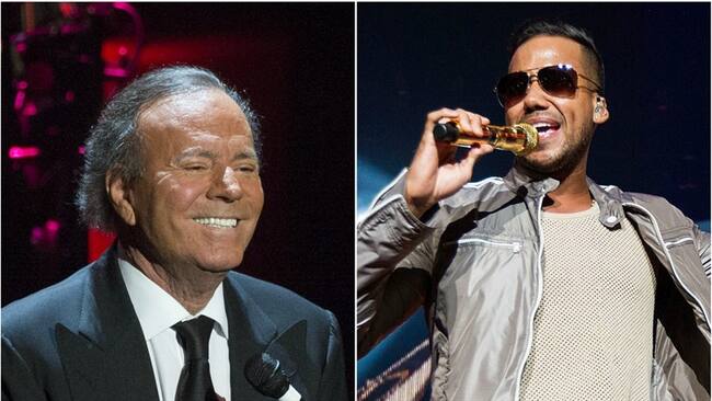 Romeo Santos y Julio Iglesias . Foto: Getty Images.