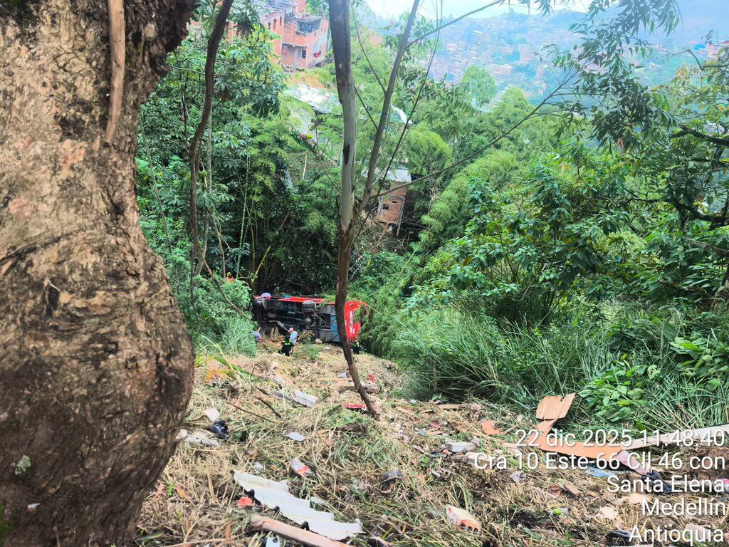 Accidejnte de tránsito en Santa Elena- foto alcaldía de Medellín