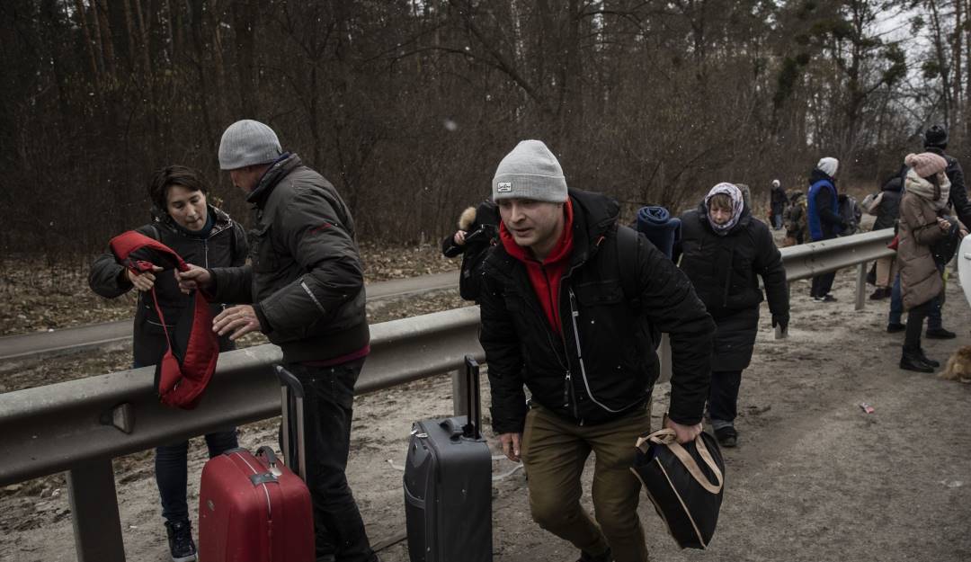 Evacuaciones de ciudadanos en Ucrania. Foto: Getty