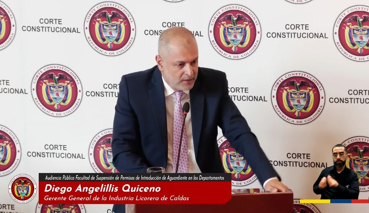 Diego Angelillis Quiceno en la audiencia de la Corte Constitucional