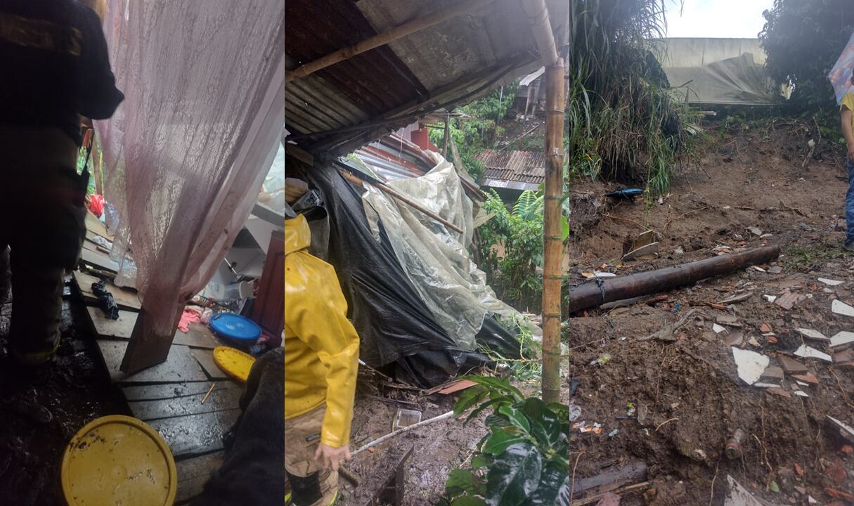 Emergencia por lluvias torrenciales en Dosquebradas - Imágenes suministradas.
