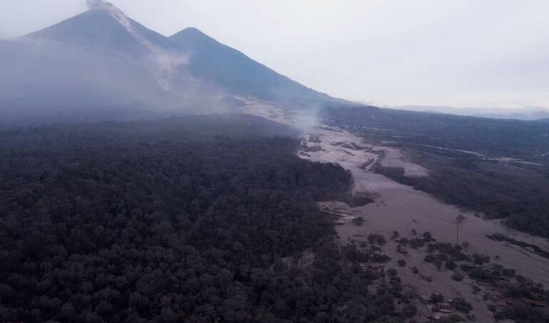volcán de Fuego en Guatemala