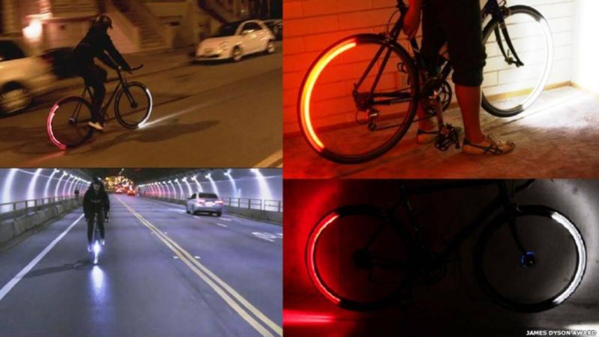 Este producto, Revolights, proviene de EE.UU. y su objetivo es proteger a los ciclistas. Se trata de luces LED que se instalan en las ruedas de la bicicleta.