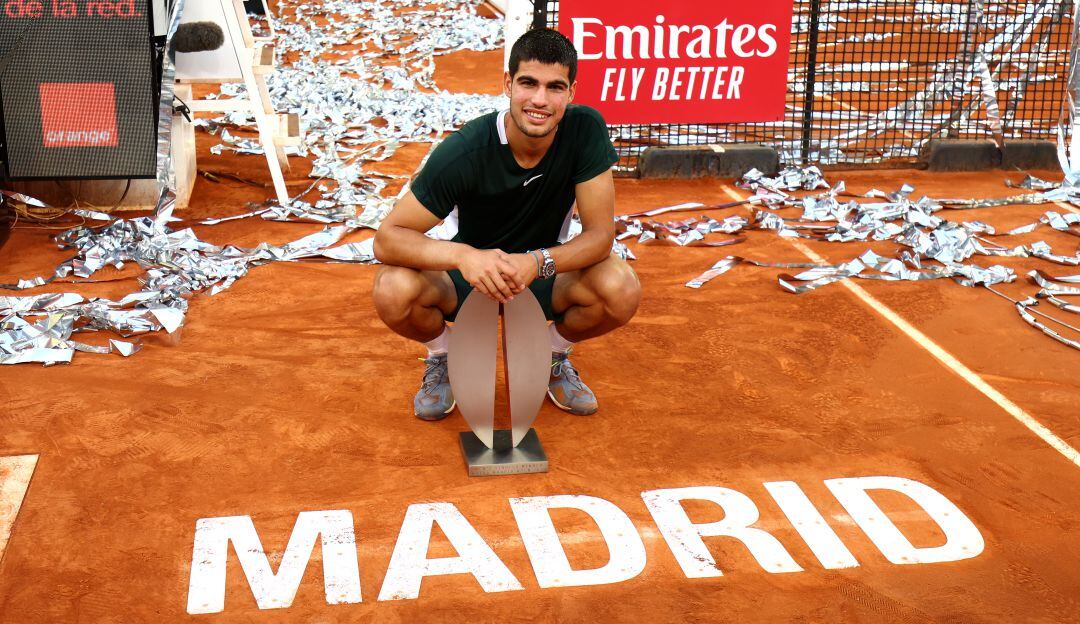 Carlos Alcaraz, tenista español campeón del Masters 1000 de Madrid