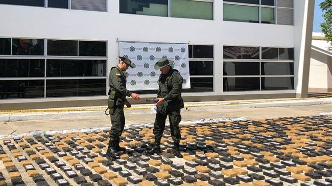 Policía Antinarcóticos incautó una tonelada de coca en Santa Marta. Foto: