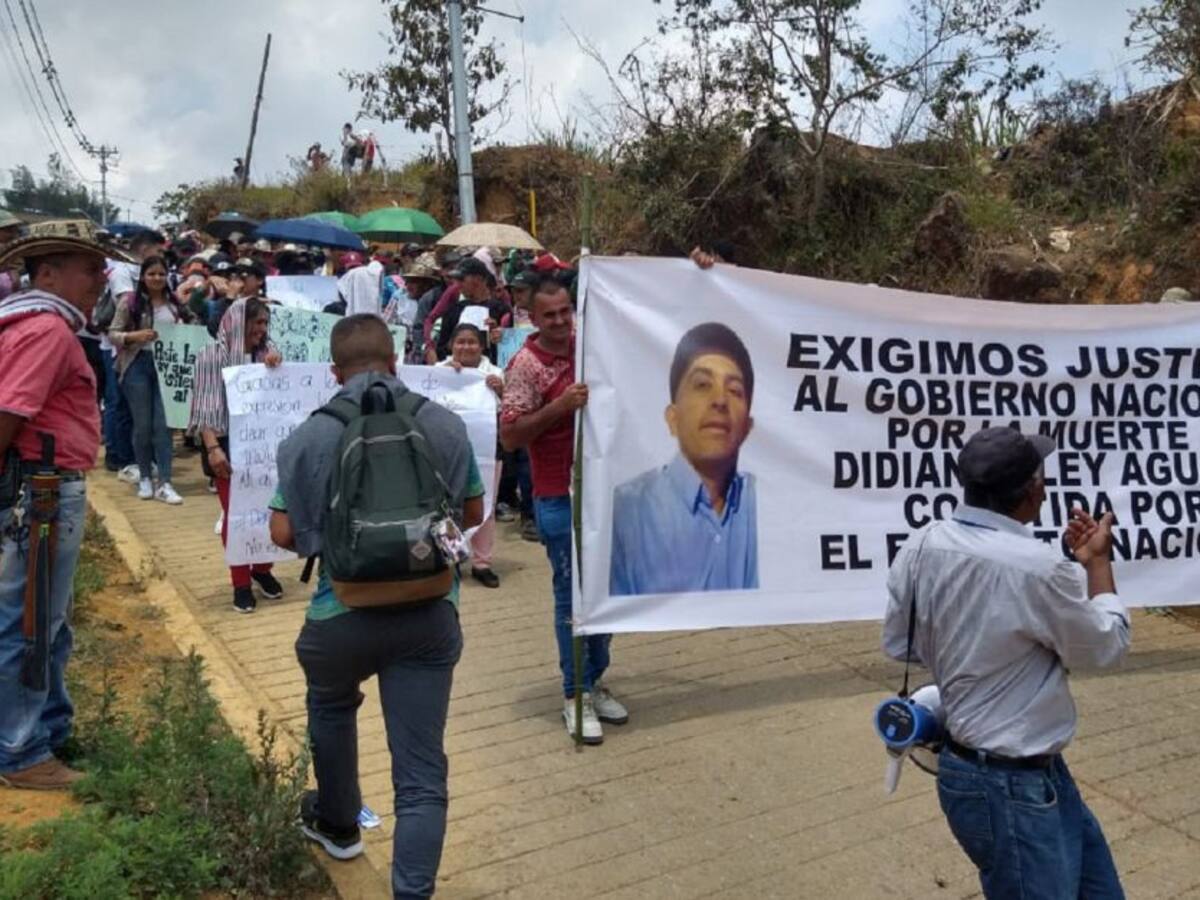 En Campamento reclaman la verdad sobre la muerte del líder Didian Agudelo