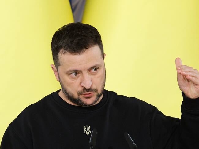 Kyiv (Ukraine).- Ukraine's President Volodymyr Zelensky addresses a joint press conference EFE/EPA/SERGEY DOLZHENKO